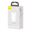 1423383 baseus travel charger gan2 lite quick charger c u qc 3 0 pd 3 0 65w eu white ccgan2l b02