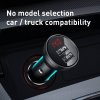933870 5 baseus car charger digital display dual usb 4 8a 24w gray ccbx 0g