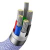 1460472 14 baseus type c lightning cable crystal shine series fast charging data cable 20w 1 2m purple cajy000205