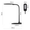 83351 5 led stolna lampa stella cierna