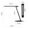 289922 2 led stolna lampa chase cierna
