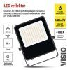 857624 7 led reflektor visio cierny 50 w neutralna biela