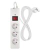 Surge protector - 3 sockets, 1.5 m, white