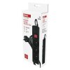 Surge protector - 3 sockets, 1.5 m, black