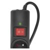 Surge protector - 3 sockets, 1.5 m, black