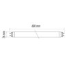 85874 6 led ziarivka linear t8 9 4w 60cm studena biela