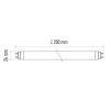 85880 6 led ziarivka linear t8 17 8w 120cm studena biela