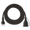 Outdoor extension cable 5 m / 1 socket / black / rubber-neoprene / 230 V / 1.5 mm2
