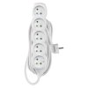 86237 predlzovaci kabel 10 m 5 zasuviek biely pvc 1 5 mm2