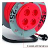86417 5 predlzovaci kabel na bubne 25 m pevny stred 4 zasuvky cerveny pvc 230 v 1 5mm2