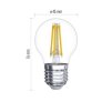 86945 5 led ziarovka filament mini globe 6w e27 neutralna biela