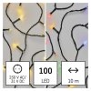 535517 10 led vianocna retaz 2v1 10 m vonkajsia aj vnutorna tepla biela multicolor programy
