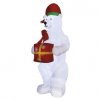 88361 1 led ladovy medved s vianocnym darcekom nafukovaci 240 cm vonk vnut studena biela