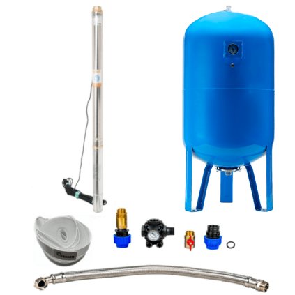 Háztartási vízmű búvárszivattyúval 3" STM 16 / 200l - RTS