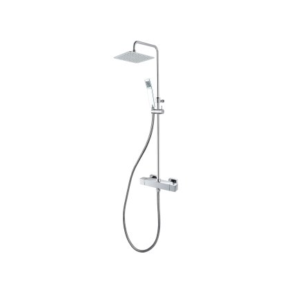 254489 5 aqs set termostatickej baterie prisma s tycou tevere a kompletnym prislusenstvom hlavica 250x250mm