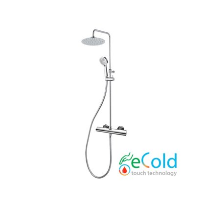 254495 3 aqs set termostatickej baterie cooltouch s tycou tevere a kompletnym prislusenstvom hlavica slim 250mm