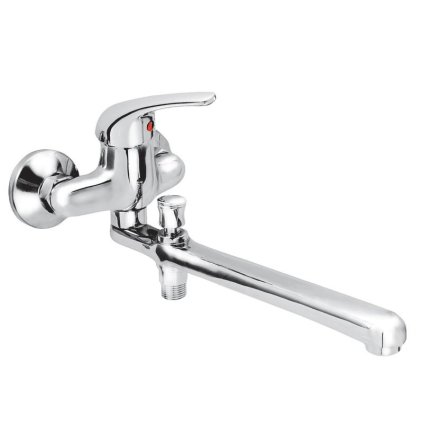 358151 bateria vanova stenova do bytoveho jadra s rovnym liatym 30cm vytokovym ramenom s integrovanym prepinacom bez prislusenstva rozstup 100mm luna