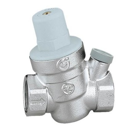Nyomáscsökkentő szelep 1/2", PN 16bar, működési tartomány 1-6 bar, T max.+40 °C, 1/4" F csatlakozással a manométerhez