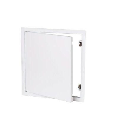 250337 5 plechove revizne dvierka so zacvakavacim zamkom system b2 400 400mm ral 9016