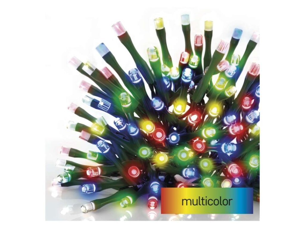 LED vianočná reťaz, 24 m, vonkajšia aj vnútorná, multicolor, programy, časovač