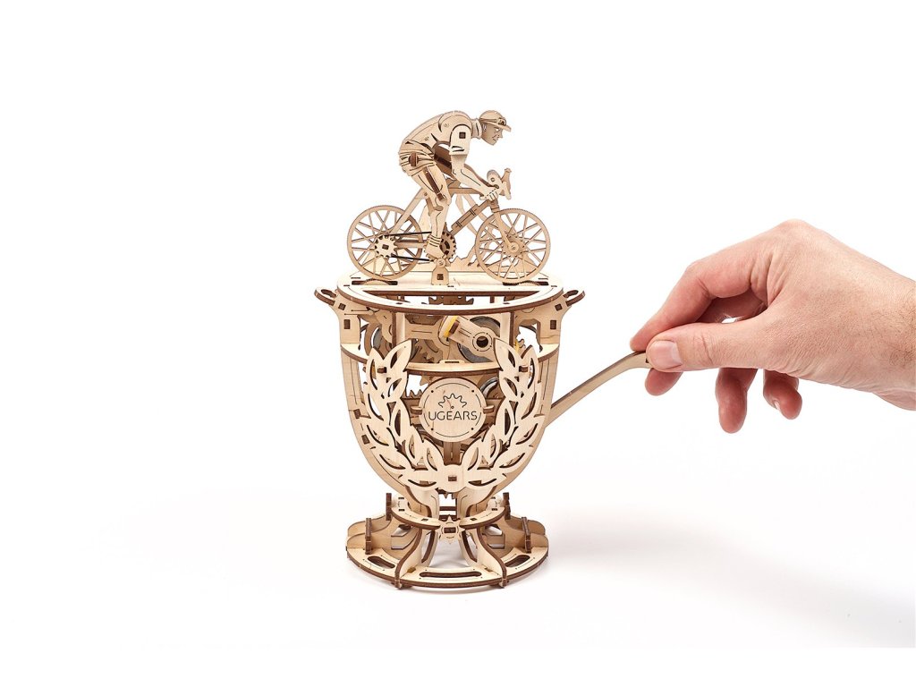 Ugears 3D drevené mechanické puzzle Samohybný cyklista