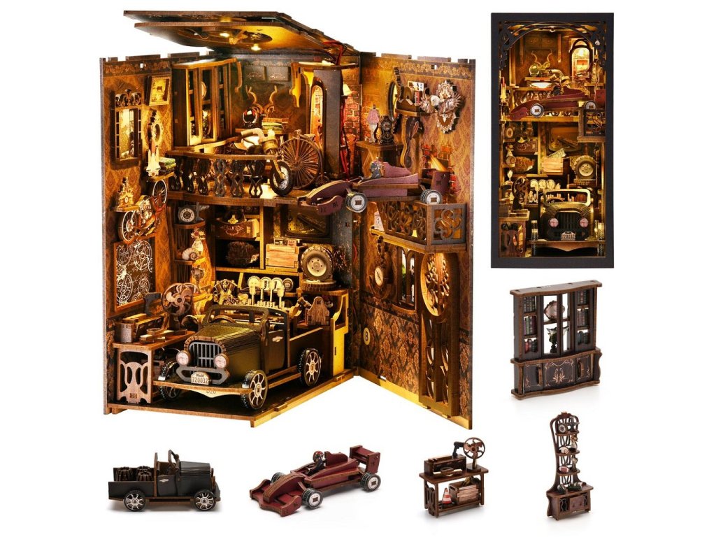 2Kids Toys 3D skladačka Zarážka na knihy Vintage autá