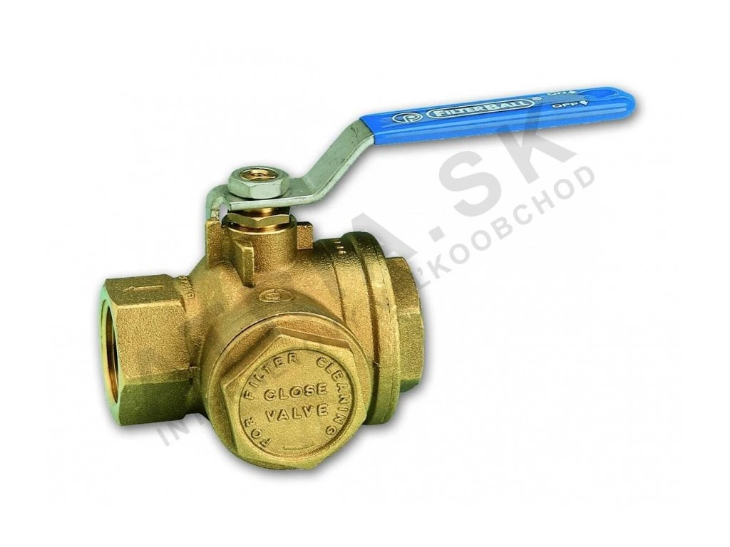 Guľový uzáver voda s filtrom  - FILTER BALL - 1/2"FF; páčka  IVAR.51F
