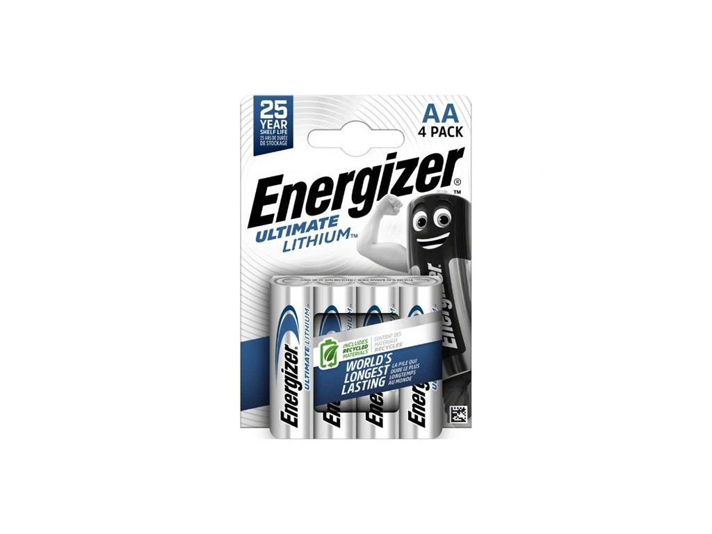 Batérie lítiová AA R6 1,5V ENERGIZER Ultimate 4ks / blister –40°C