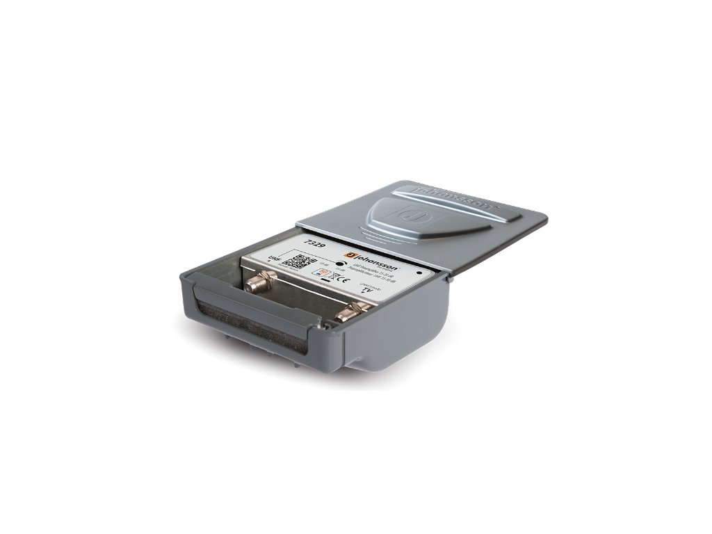 Anténny predzosilňovač Johansson 7329, 1x UHF, 1x Out, 15-32dB, filter 5G LTE