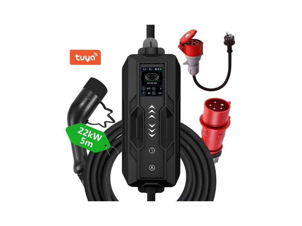 Nabíjacia stanica IMMAX NEO EV/PHEV AC Type 2 22kW WiFi Tuya cestovná