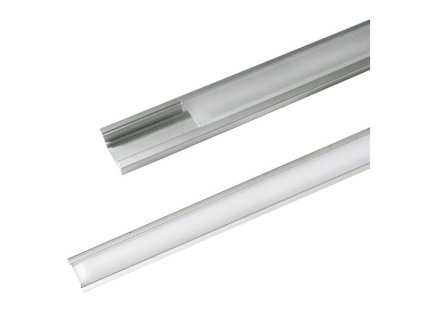 AL profil AR1 nový 24,7x7mm pre LED pásiky, k zapustenie, vrátane plexi 2m