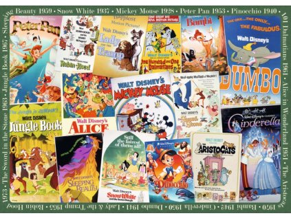 RAVENSBURGER Puzzle Filmové plakáty Disney 1000 dílků