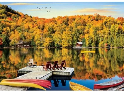 puzzle chata u jezera quebec 1000 dilku 92930