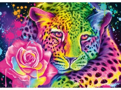 puzzle neon leopard 1000 dilku 200298