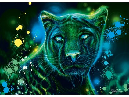 SCHMIDT Puzzle Neon: Panter 1000 dílků