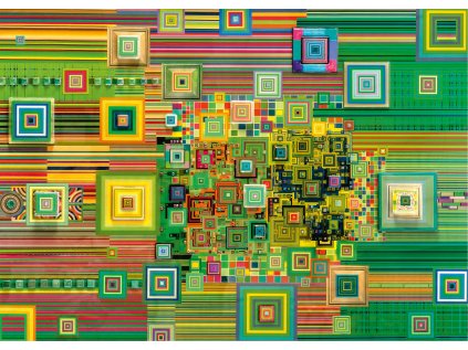 puzzle zeleny flashdisk 1000 dilku 161564