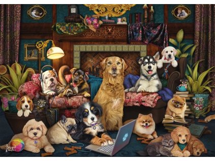 SCHMIDT Puzzle Pozoruhodný večer v salónku 1000 dílků