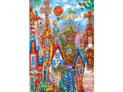 HEYE Puzzle Charming Village: Modrá brána 500 dílků