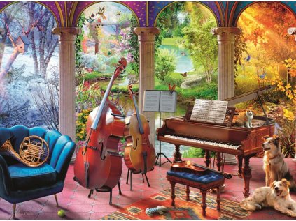 RAVENSBURGER Puzzle Hudba čtyř ročních období XXL 100 dílků