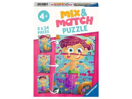 RAVENSBURGER Puzzle Mix&Match: Mořské panny a mořské příšery 3x24 dílků