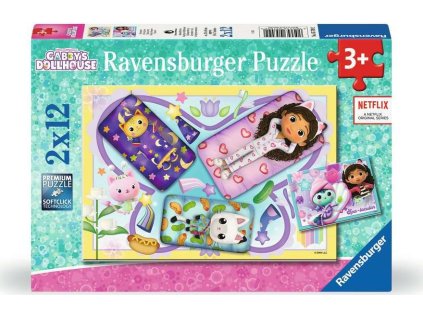 RAVENSBURGER Puzzle Gábinin kouzelný domek 2x12 dílků