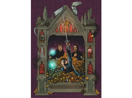 RAVENSBURGER Puzzle Harry Potter 7: Trezor v Gringottovic bance 1000 dílků