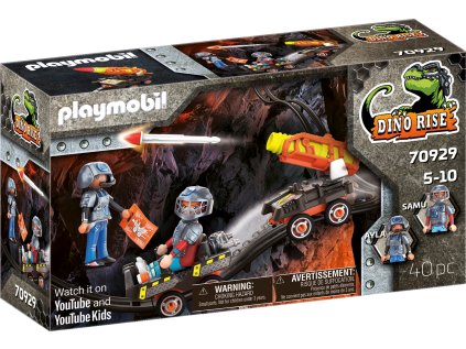 PLAYMOBIL® Dino Rise 70929 Dino Mine Vozík s raketami
