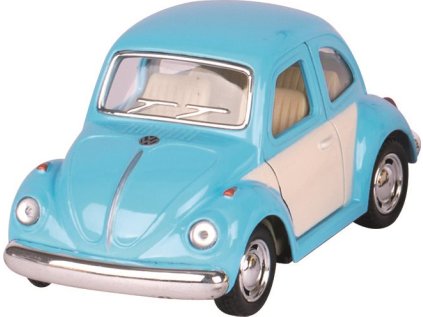 GOKI Volkswagen Brouk klasik (1967) na zpětné natažení - modrý