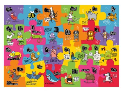 GIBSONS Velké podlahové puzzle Netradiční abeceda 24 dílků