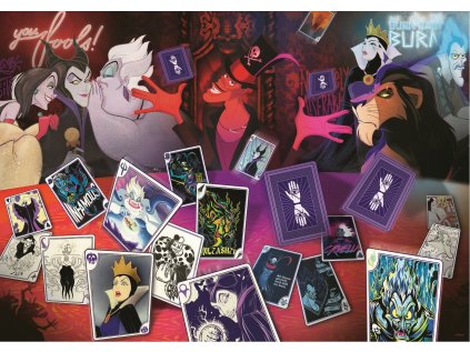 TREFL Puzzle Disney padouchové: Jen dobré karty 1000 dílků