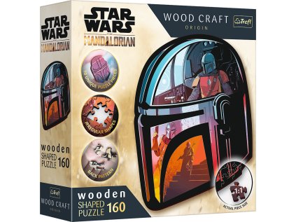 TREFL Wood Craft Origin puzzle The Mandalorian 160 dílků