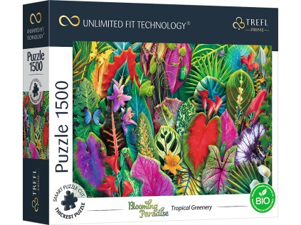 TREFL Puzzle UFT Blooming Paradise: Tropická zeleň 1500 dílků