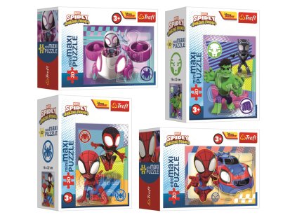 TREFL Displej Puzzle Spidey a jeho úžasní přátelé 20 dílků (24 ks)