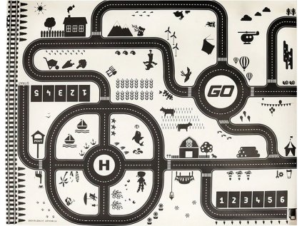 KIK Vzdělávací podložka na hraní Silnice a dopravní značky